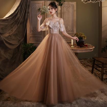 Champagne Sweetheart Tulle with Lac..