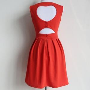 Sexy White or Red Hollow Dress, Pre..
