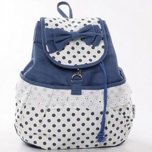 Pretty Backpack With Bow And Lace, Backpack For..
