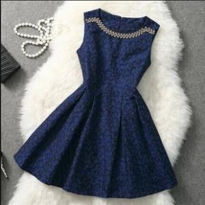High Quality Slim Blue Party Dress 2014, Blue Prom..