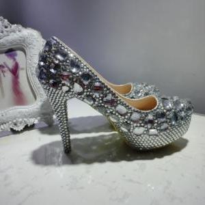 Shiny And Gorgeous High Heels With Rhinestone,..