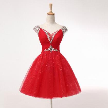 Lovely Short Ball Gown Sweetheart Prom Dress With..