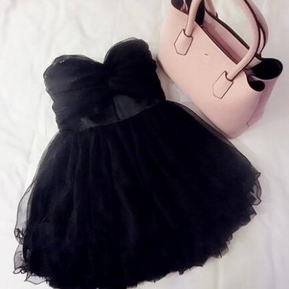 Lovely Tulle Mini Sweetheart Party Dresses,..