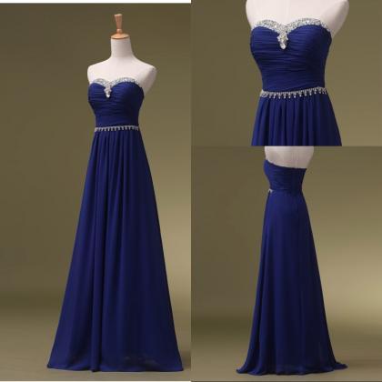 Custom Made Prom Dresses, Royal Blue Prom Dresses,..