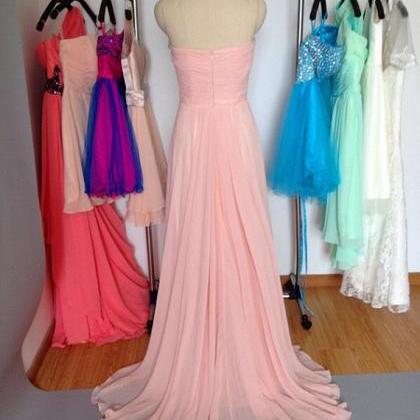 Sparkle Handmade Beadings Pink Prom Dresses 2016,..