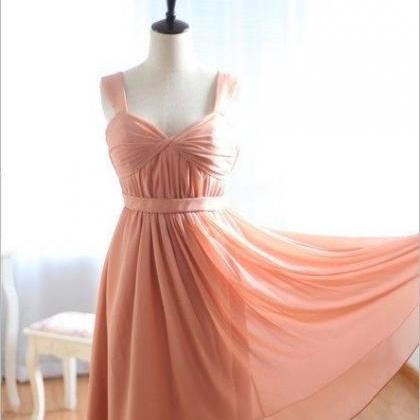 Custom Handmade Peach Pink Short Prom Dresses,..