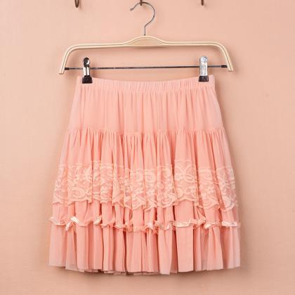 Pretty Cute Pink Skirt, Women Skirts, Sweet..