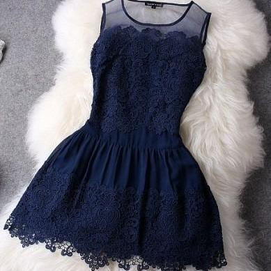 Cute Summer Lace Short Stylish Summer Dresses..