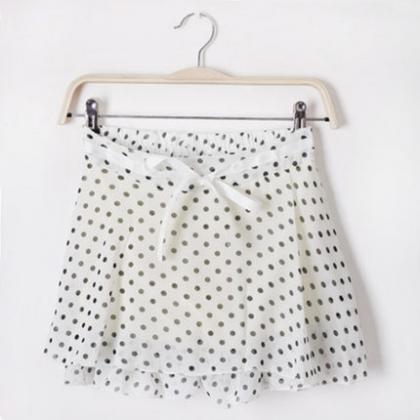 Pretty Cute Dot Chiffon Culotte, Skirt Mini Dress..