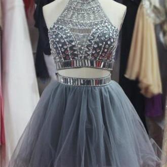 High Quality Style Two Piece Short Prom..