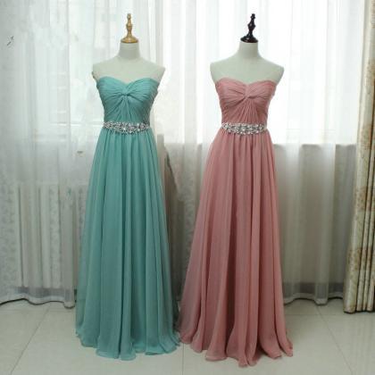 Charming Sweetheart Long Simple Lace-up Prom..