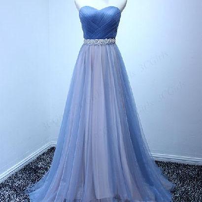 Tulle Ruched Sweetheart Floor Length Chiffon..