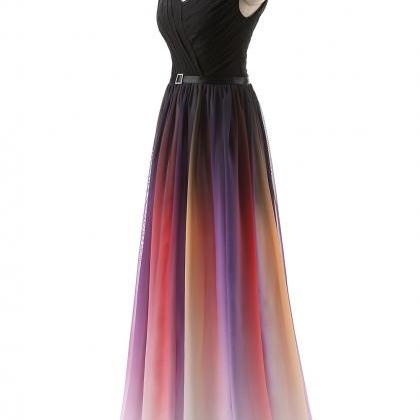 Unique Ombre Chiffon Prom Dress Pretty Party  Evening Dress cc2155 main image 0
