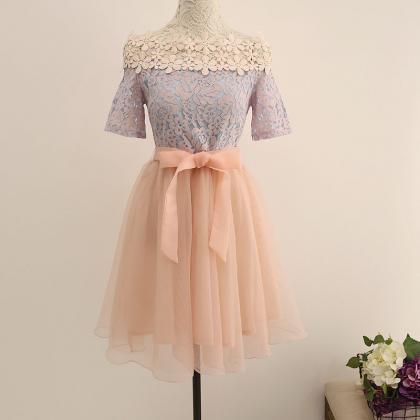 Super Cute Summer Lace Short Dresses, Lace Teen..