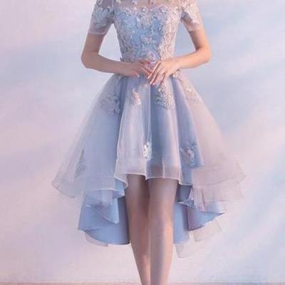 Grey Lovely Tulle Homecoming Dresses, Formal Dresses, Cute Party Dress 2019