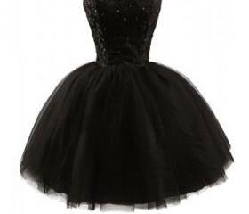 tulle ball gown black
