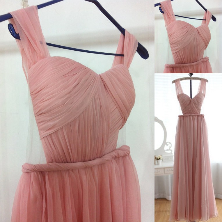 High Quality Handmade Light Pink Prom Dresses, Pink Prom Dresses, Long Prom Dresses, Bridesmaid Dresses