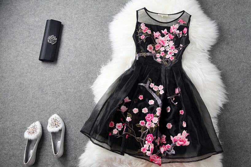 open lace back dress Silk Organza Dress main image 0
