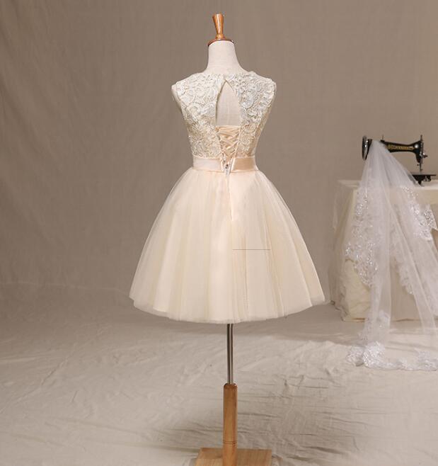 Classy Sweetheart Neck Lace Satin Short 16th Birthday Outfits Formal Homecoming Dress Y9175 main image 0