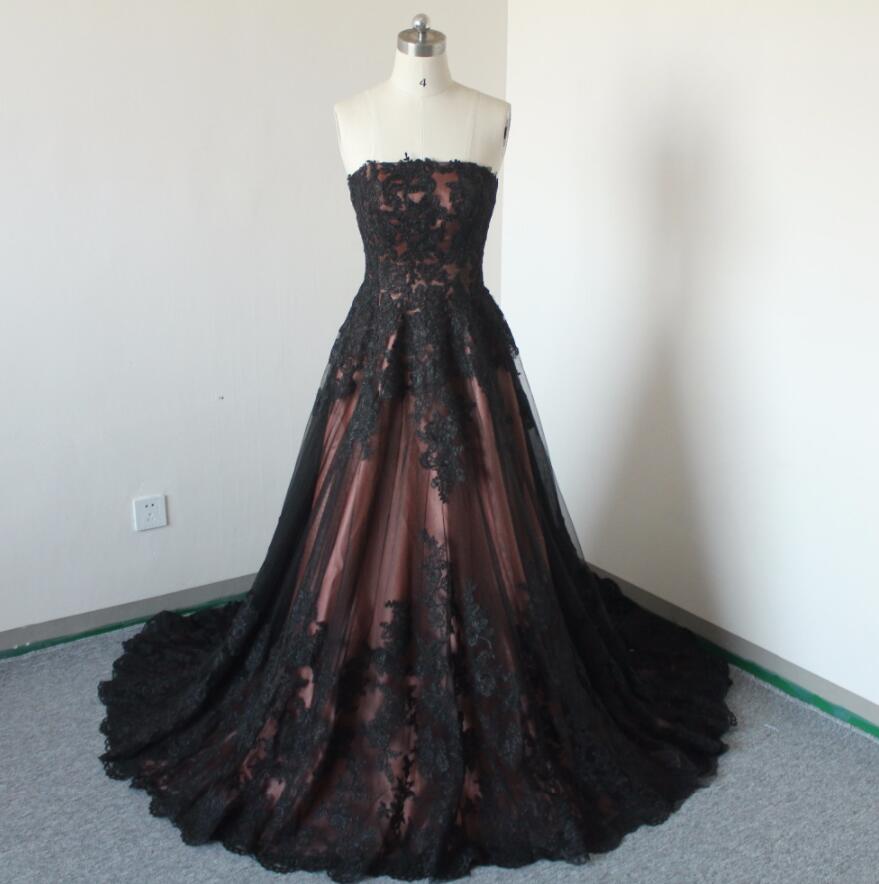 Black Ball Gown Tulle Formal Dress With Lace Detail, Long Party Dresses, Sweet 16 Formal Dresses