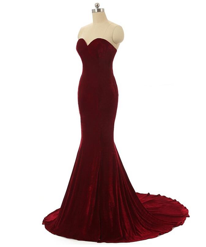 chinese dress ladies Gothic Burgundy Mermaid Wedding Dress with Ruffled Tulle
