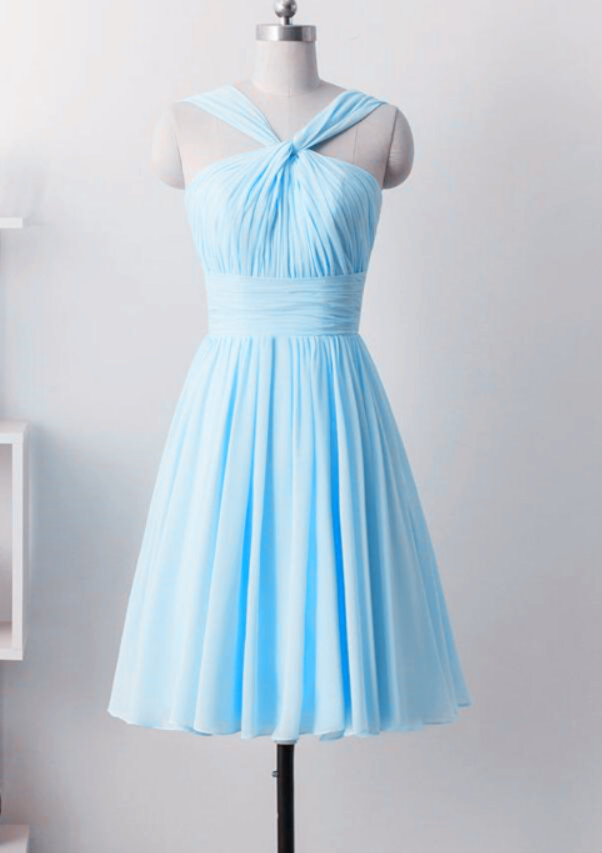 Light Blue Short Wedding Dress