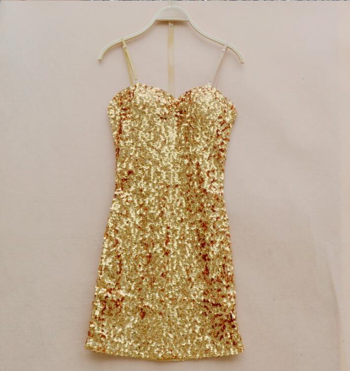 Shiny Sequins Year Party Dresses, Women Sequins Dresses, Beautiful Women Dress With Straps