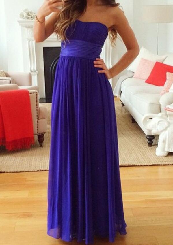 dark purple chiffon bridesmaid dress Purple Chiffon Sweetheart Bridesmaid Dress A-Line Floor-Length main image 1