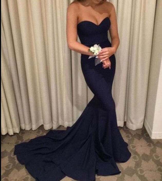 beautiful navy blue prom dresses