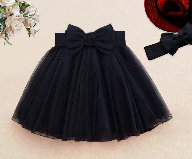 Cute Little Black Dress With Bow, Mini Tutu Dresses, High Quality Lovely  Short Teen Skirts