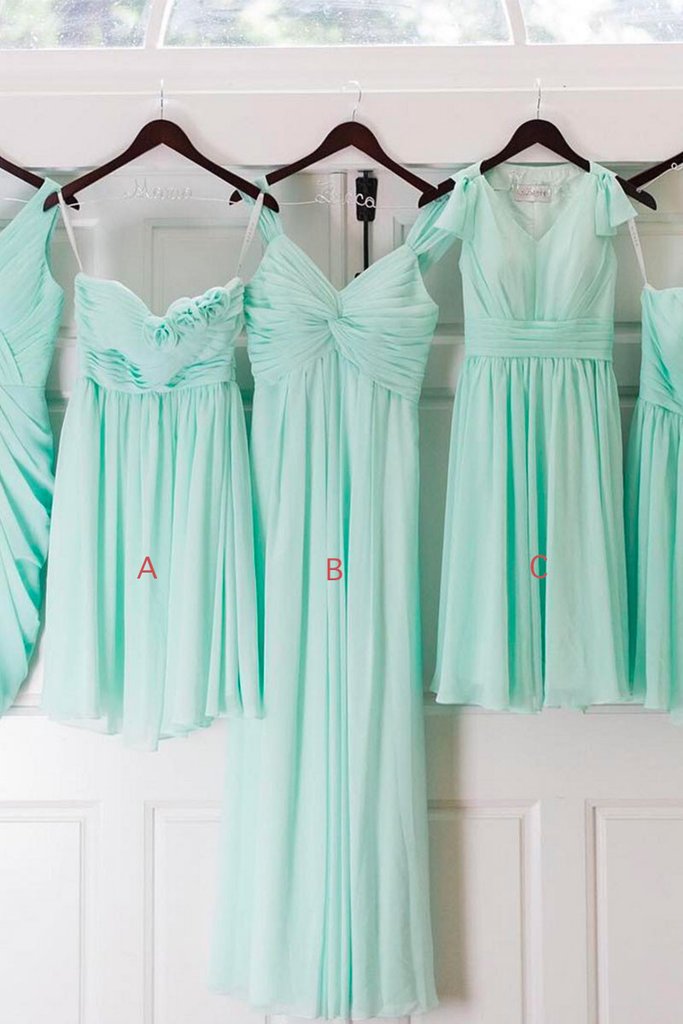 Beautiful Mismatch Mint Green Bridesmaid Dresses, Mint Party Dresses, Bridesmaid Dresses