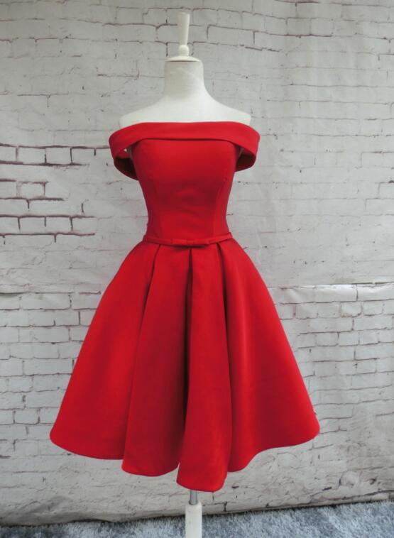 knee length elegant red dress