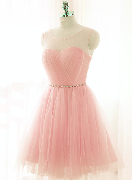Pink Short Prom Dresses, Tulle Party ...