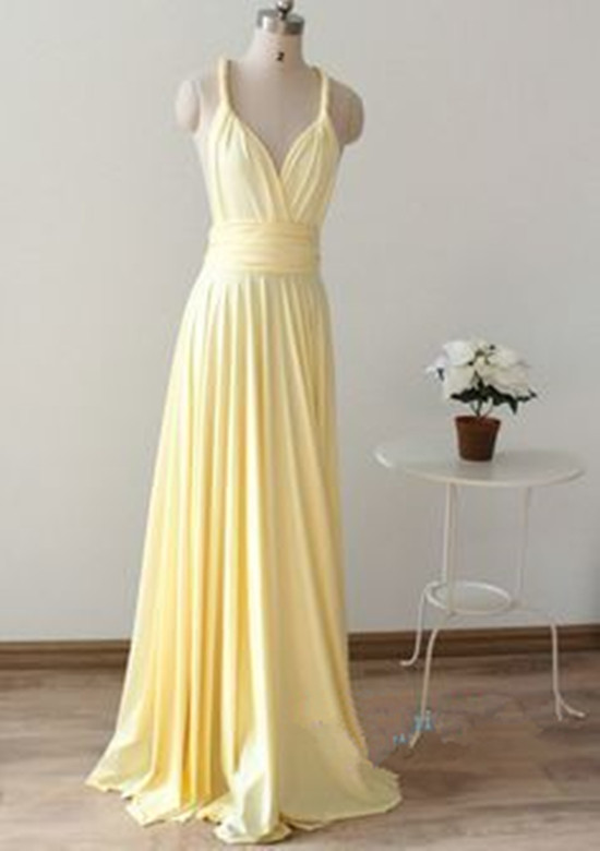 White and outlet yellow bridesmaid dresses