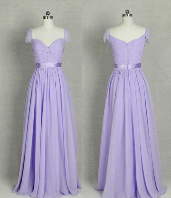 Beautiful Simple Chiffon Long Light Purple Prom Dress, Long Party Dress, Evening Gowns
