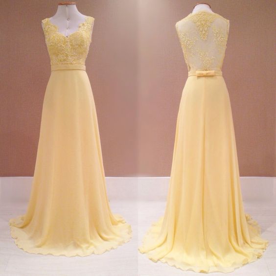 light yellow gown