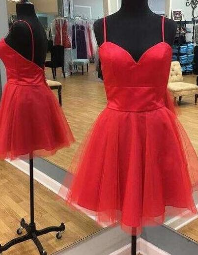 Red Short Homecoming Dresses, Red Simple Prom Dress, Party Dress, Formal Dress 2018