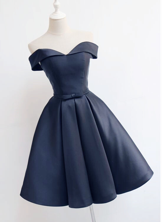 Short navy 2024 blue dress formal