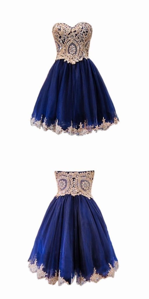 Navy Blue Cute Short Homecoming Dresses, Lovely Formal Dress, Lovely Short Prom Dress