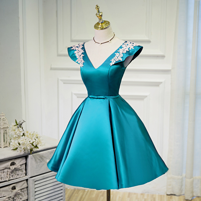 Blue Homecoming Dresses, Blue Short Party Dress, Blue Formal Dresses 2018