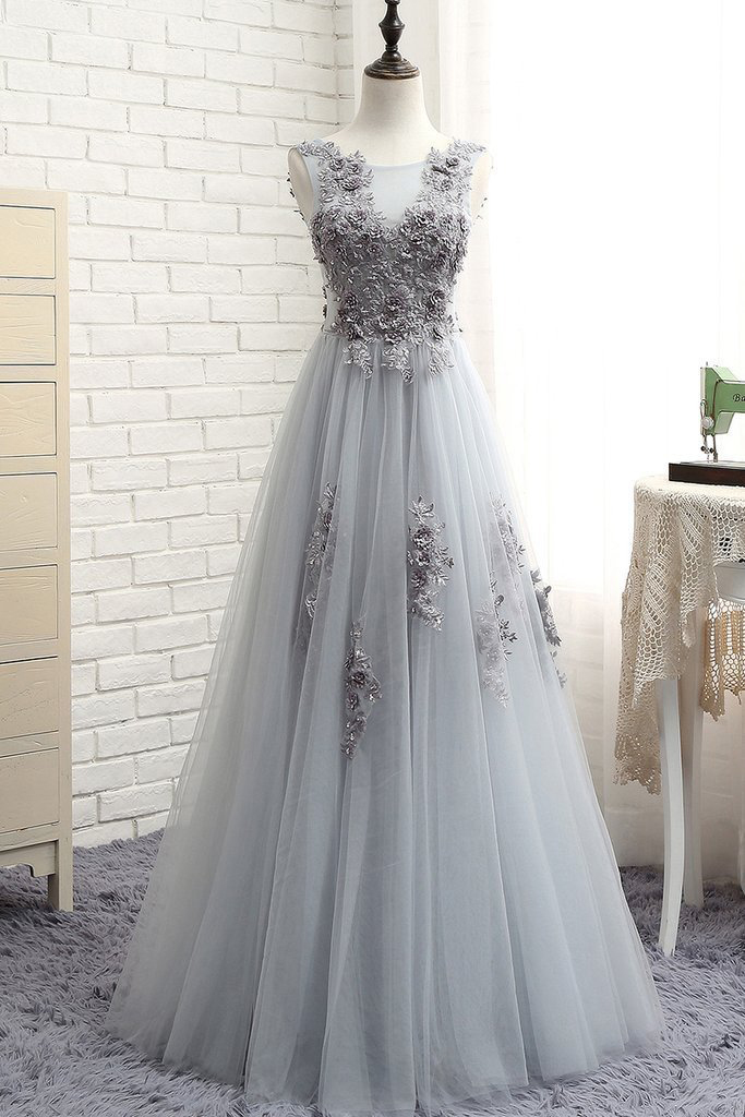 Gray prom cheap dresses 2019