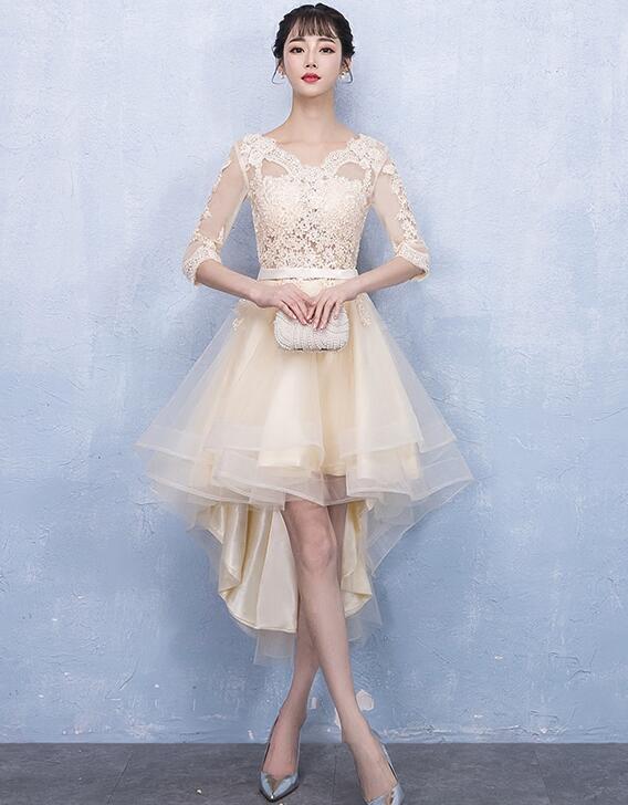 open lace back dress Monna Lace Long Sleeve Mini Dress