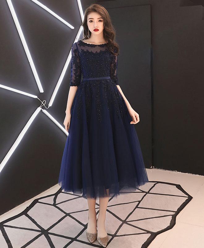 knee length dresses for ladies Navy Blue /Burgundy halter lace Long Chiffon Bridesmaid Dress Women We –  Siaoryne main image 0