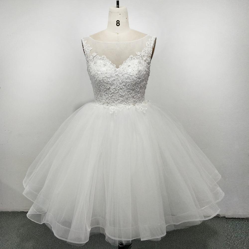 Short White Puffy Wedding Dresses