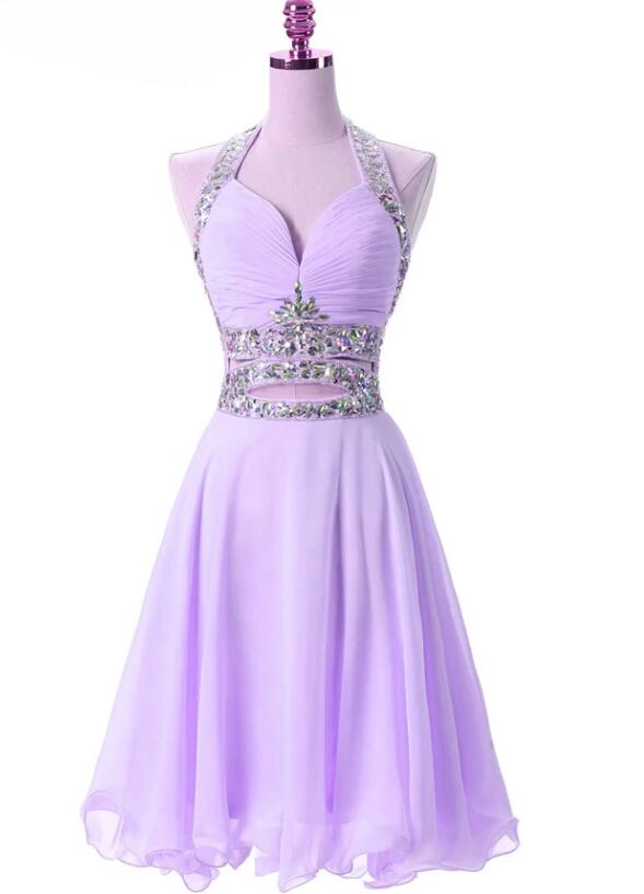 Lilac Chiffon Prom Dress