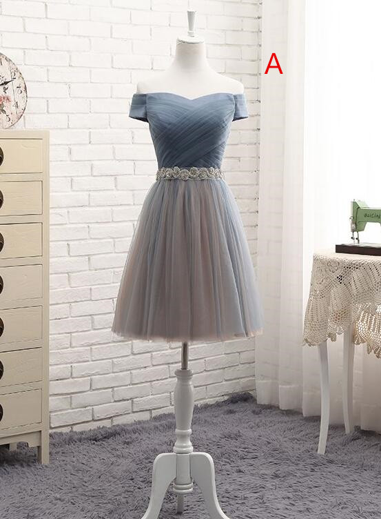 Cute Tulle Sweetheart Formal Dress With Belt, Tulle Prom Dress