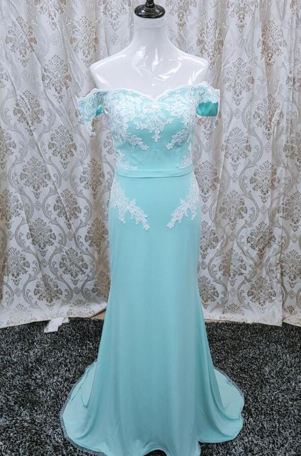 Beautiful Mint Green Spandex Long Party Dress, Mermaid Bridesmaid Dress
