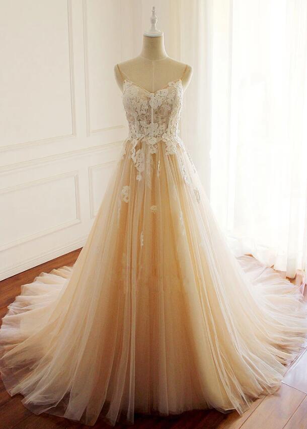 High Quality Tulle Long Formal Dress, Prom Dress 2020