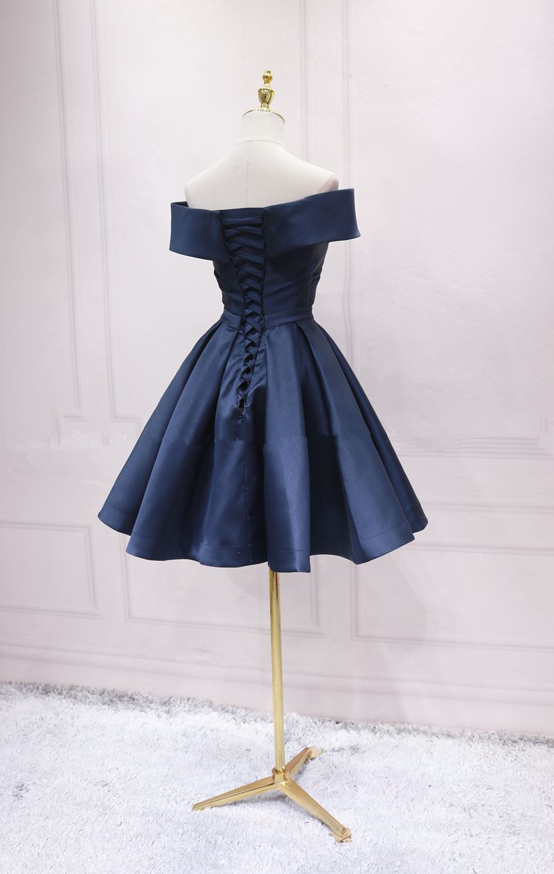 Dark blue knee length dress hotsell