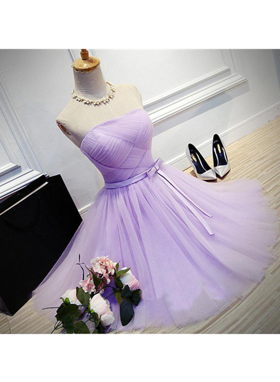 Beautiful Tulle Scoop Short Prom Dress, Cute Homecoming Dress